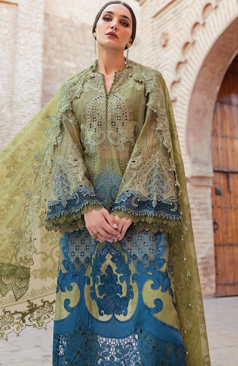 Mariab - Maria B Voyage a'Luxe x Morocco Luxury Lawn'25 Embroidered Suits Unstitched 3 Piece - Summer Collection - aubranz.com