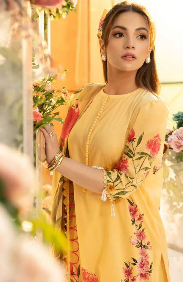 Mariab - Maria B M Basic Vol-1 Printed Lawn Suits Unstitched 3 Piece - Summer Collection - aubranz.com