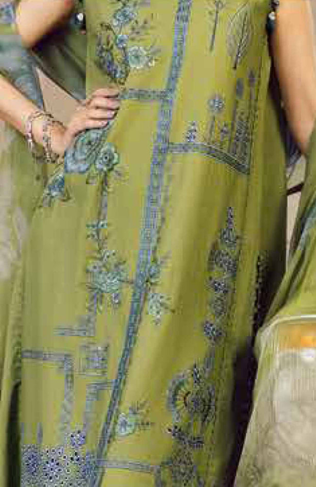 Mariab - M Prints Intermix Fall Edit'25 By Maria B Embroidered Cambric Suits Unstitched 3 Piece - Winter Collection - aubranz.com