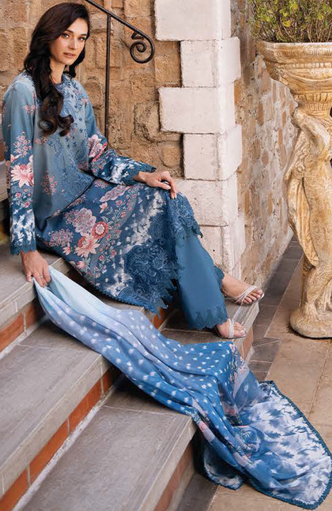 Afrozeh - Afrozeh Damask Lawn'25 Embroidered Suits Unstitched 3 Piece - Summer Collection - aubranz.com