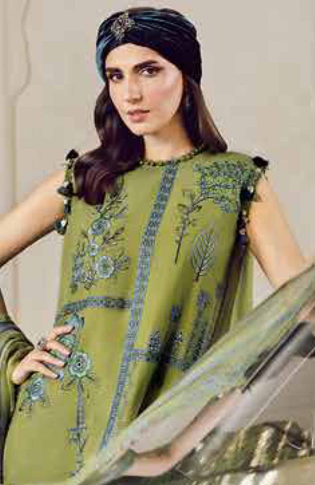 Mariab - M Prints Intermix Fall Edit'25 By Maria B Embroidered Cambric Suits Unstitched 3 Piece - Winter Collection - aubranz.com