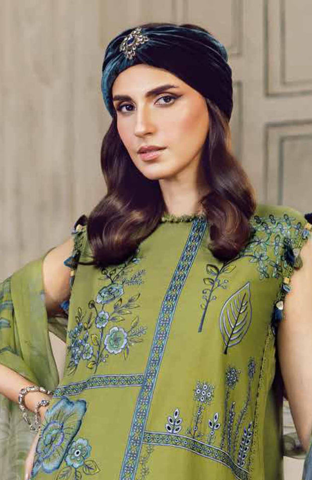 Mariab - M Prints Intermix Fall Edit'25 By Maria B Embroidered Cambric Suits Unstitched 3 Piece - Winter Collection - aubranz.com