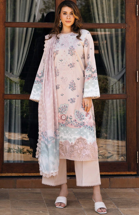Afrozeh - Afrozeh Damask Lawn'25 Embroidered Suits Unstitched 3 Piece - Summer Collection - aubranz.com