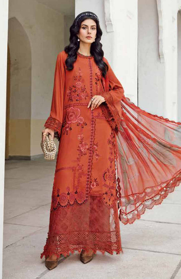 Mariab - M Prints Intermix Fall Edit'25 By Maria B Embroidered Cambric Suits Unstitched 3 Piece - Winter Collection - aubranz.com