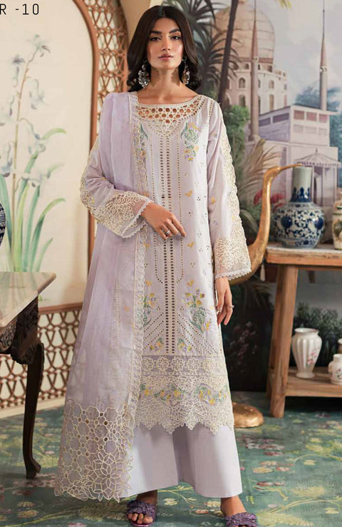 Emaanadeel - Ayera Luxury By Emaan Adeel Lawn Suit Unstitched 3 Piece EAAYR24L 10 Summer Collection - aubranz.com