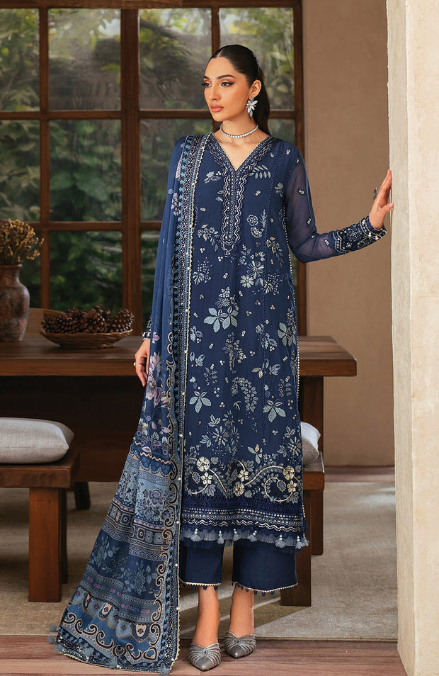 Xenia - Niran by Xenia Embroidered Chiffon Suits Unstitched 3 Piece - Formals Collection - aubranz.com