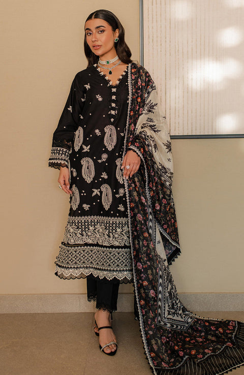 Zellbury - ZELLBURY EMBROIDERED COTTON SUITS'25 UNSTITCHED 3 PIECE - WINTER COLLECTION - aubranz.com