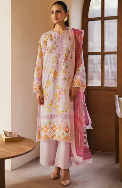Freesia - Freesia Premium Lawn'25 Embroidered Suits Unstitched 3 Piece - Summer Collection - aubranz.com