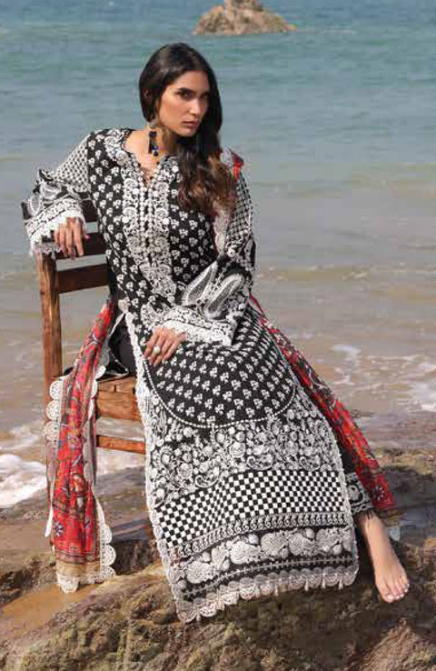 Imrozia - Hania Luxury Lawn'25 By Imrozia Embroidered Suit Unstitched 3 Piece - Summer Collection - aubranz.com