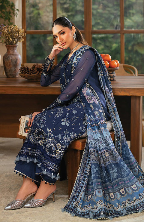 Xenia - Niran by Xenia Embroidered Chiffon Suits Unstitched 3 Piece - Formals Collection - aubranz.com