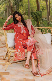 Sadaffawadkhan - Siraa Lawn'24 Vol-II By Sadaf Fawad Khan Lawn Suit Unstitched 3 Piece summer Collection - aubranz.com