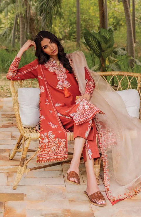 Sadaffawadkhan - Siraa Lawn'24 Vol-II By Sadaf Fawad Khan Lawn Suit Unstitched 3 Piece summer Collection - aubranz.com