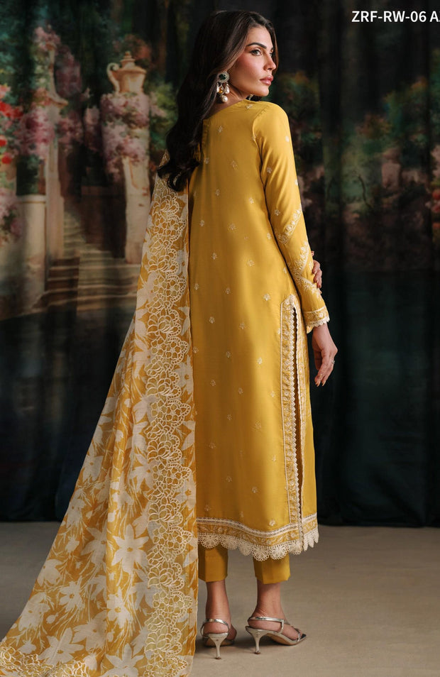 Zarif - ZARIF EMBROIDERED RAW SILK SUITS UNSTITCHES 3 PIECE - WINTER COLLECTION - aubranz.com