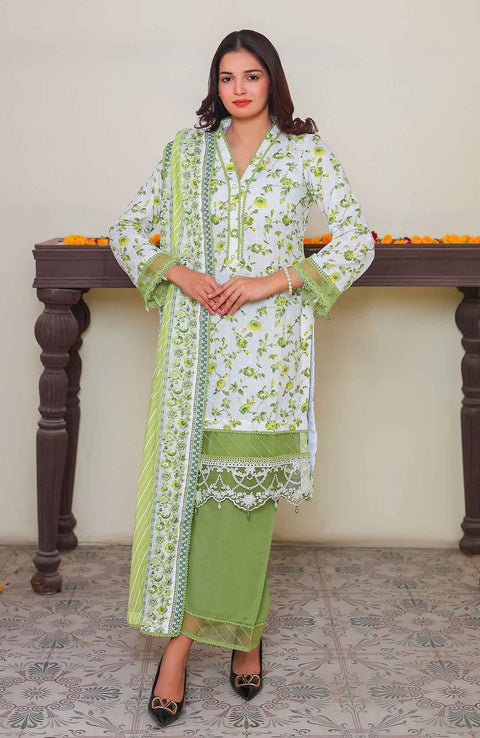 Abtextiles - Meerub Ikat Vol 2 Wrinkle Free Collection'25 By Ab Textile Embroidered Lawn Suit Unstitched 3 Piece - Summer Collection - aubranz.com