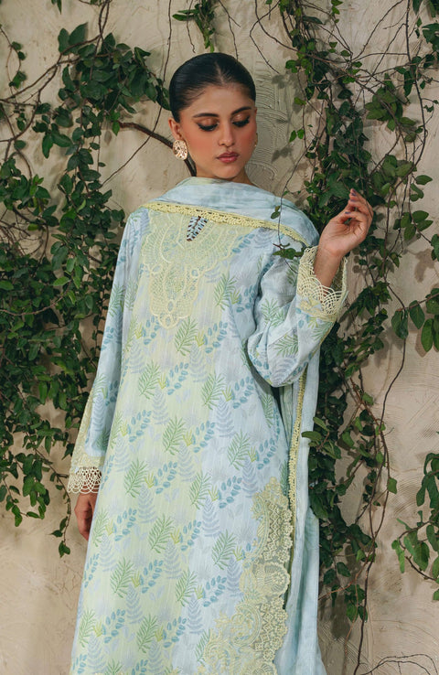 Abyaan - Aabyaan Shezlin Chikankari Lawn'25 Embroidered Suit Unstitched 3 Piece - Summer Collection - aubranz.com