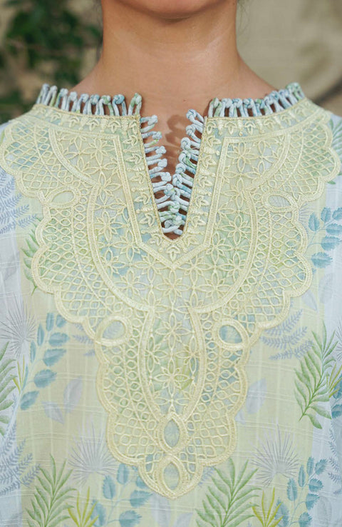 Abyaan - Aabyaan Shezlin Chikankari Lawn'25 Embroidered Suit Unstitched 3 Piece - Summer Collection - aubranz.com