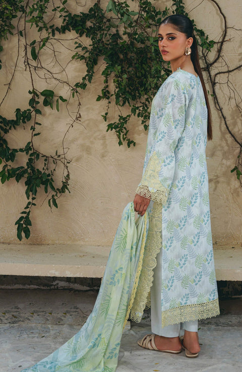 Abyaan - Aabyaan Shezlin Chikankari Lawn'25 Embroidered Suit Unstitched 3 Piece - Summer Collection - aubranz.com