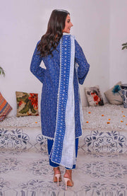 Abtextiles - Meerub Ikat Wrinkle Free Collection'25 By Ab Textiles Embroidered Lawn Suit Unstitched 3 Piece - Summer Collection - aubranz.com