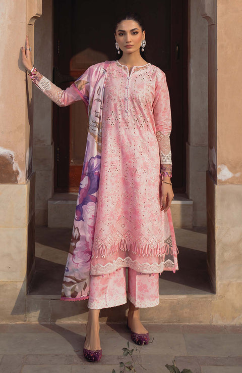 Xenia - Farozaan By Xenia Embroidered Lawn suit Unstitched 3 Piece XNFRZ24L 07 - Afef - Summer Collection - aubranz.com
