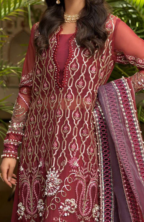 Elaf - Celebrations by Elaf Embroidered Organza Suit Unstitched 4 Piece - Formal Collection - aubranz.com