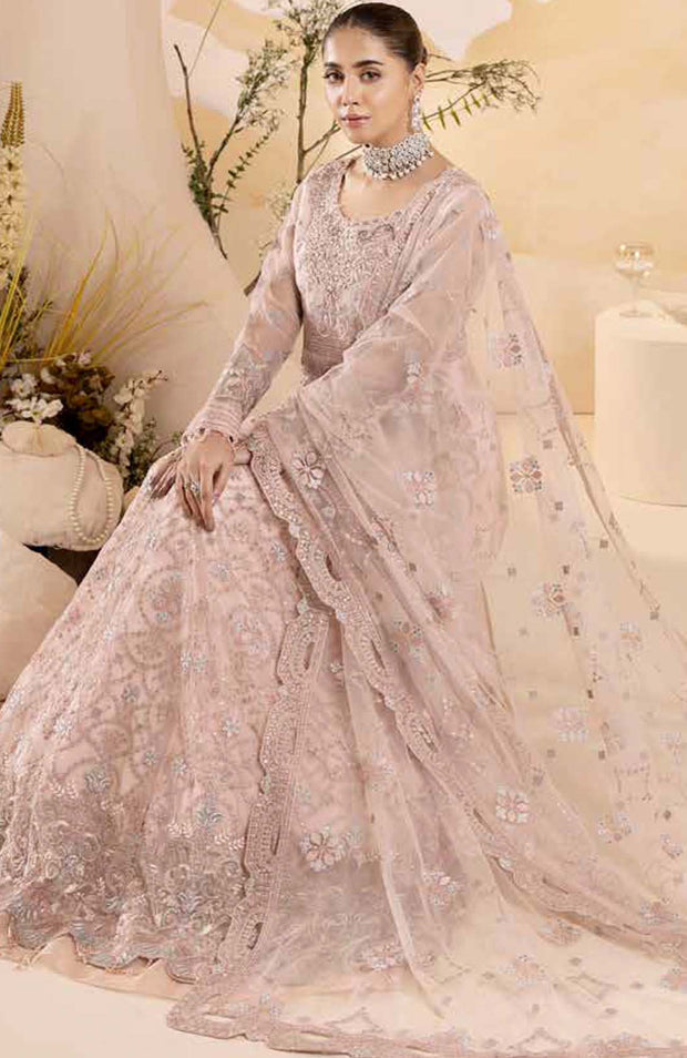 Lavish - Pareesa Chiffon Collection'24 By Lavish Embroidered Suit Unstithced 3 Piece - aubranz.com