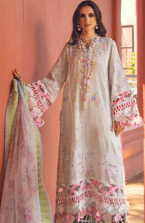 Annus Abrar - Neroli Luxury By Annus Abrar Lawn Suit'24 Unstitched 3 Piece Suit Summer Collection - aubranz.com