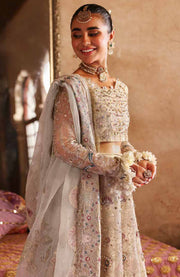 Nureh - Jhoomro By Nureh Embroidered Organza Suit Unstitched 3 Piece - aubranz.com