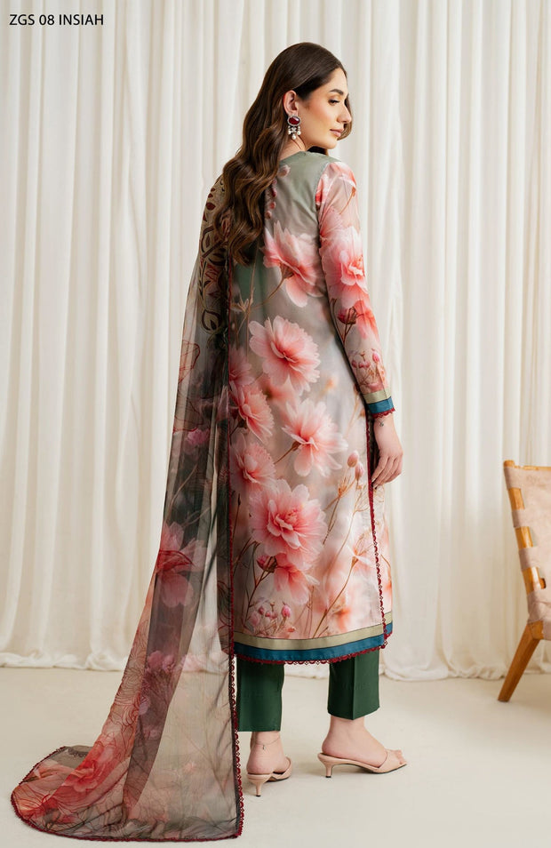 Zarif - Prints by Zarif Georgette Silk'24 Unstitched 3 Piece - WINTER COLLECTION - aubranz.com