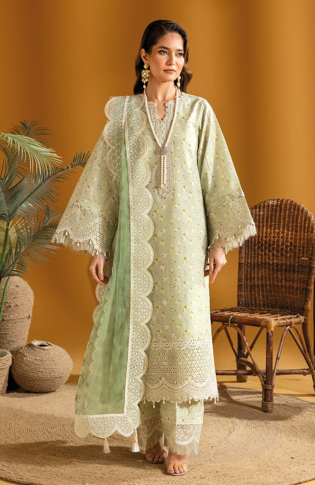 Alizehbybilal - Maahi By Alizeh Embroidered Lawn Suit Unstitched 3 Piece ALZMH24L 04 Summer Collection - aubranz.com
