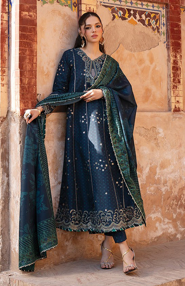 Xenia - Rumi Luxe'25 By Xenia Embroidered Chiffon Suit Unstitched 3 piece - Formal Collection - aubranz.com