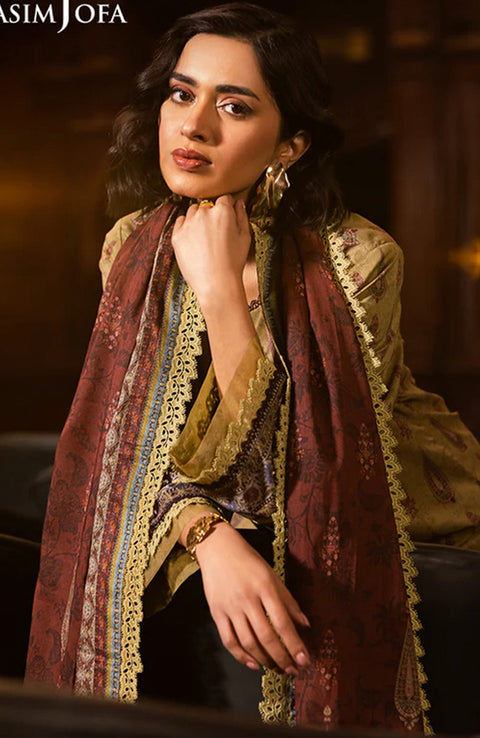 Asimjofa - Asim Jofa Lawn'25 Printed Suits Unstitched 3 Piece - Summer Collection - aubranz.com