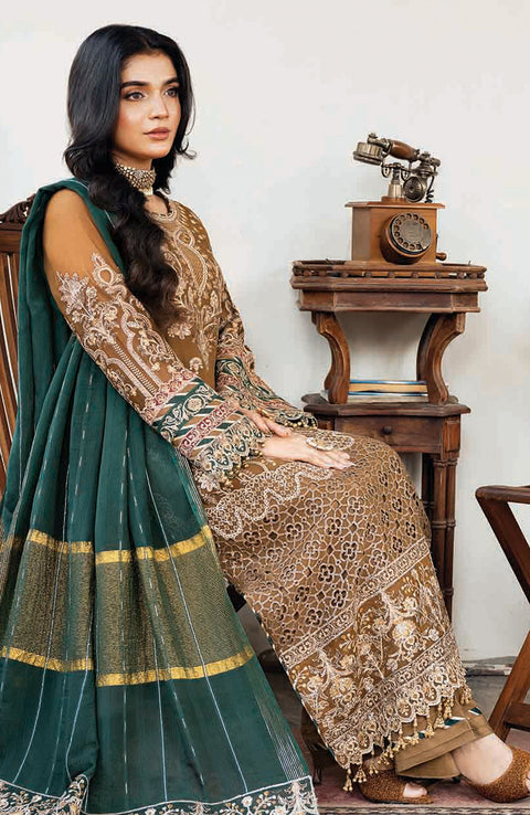 Imrozia - Sitarah'24 by Imrozia Embroidered Chiffon Suit Unstitched 3 Piece - Formal Collection - aubranz.com