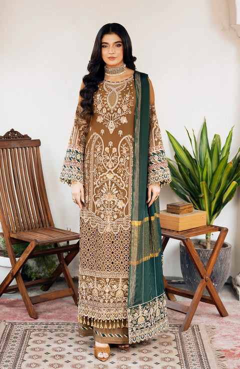 Imrozia - Sitarah'24 by Imrozia Embroidered Chiffon Suit Unstitched 3 Piece - Formal Collection - aubranz.com