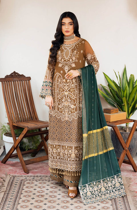 Imrozia - Sitarah'24 by Imrozia Embroidered Chiffon Suit Unstitched 3 Piece - Formal Collection - aubranz.com