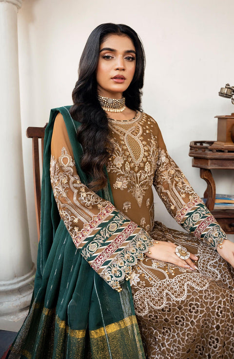 Imrozia - Sitarah'24 by Imrozia Embroidered Chiffon Suit Unstitched 3 Piece - Formal Collection - aubranz.com