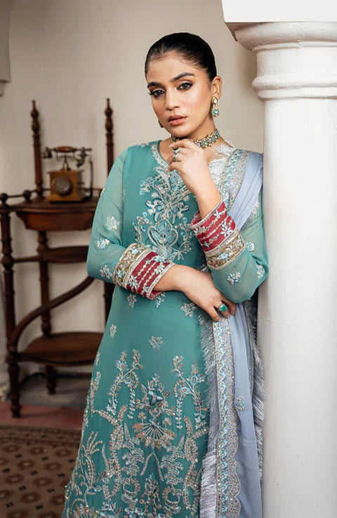 Imrozia - Sitarah'24 by Imrozia Embroidered Chiffon Suit Unstitched 3 Piece - Formal Collection - aubranz.com
