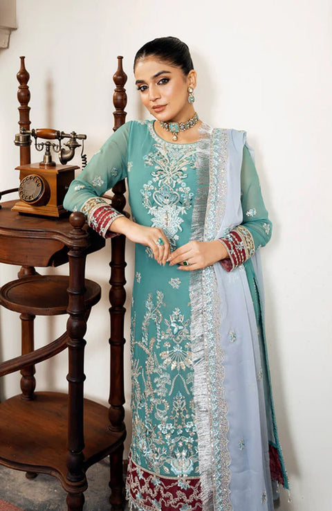 Imrozia - Sitarah'24 by Imrozia Embroidered Chiffon Suit Unstitched 3 Piece - Formal Collection - aubranz.com