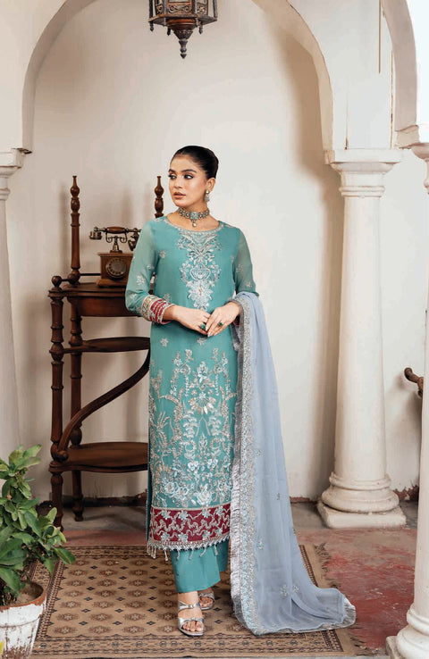 Imrozia - Sitarah'24 by Imrozia Embroidered Chiffon Suit Unstitched 3 Piece - Formal Collection - aubranz.com