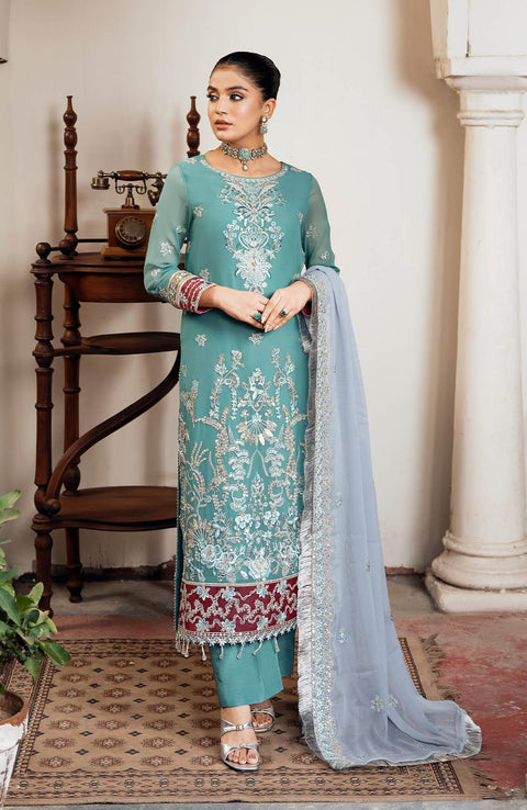 Imrozia - Sitarah'24 by Imrozia Embroidered Chiffon Suit Unstitched 3 Piece - Formal Collection - aubranz.com