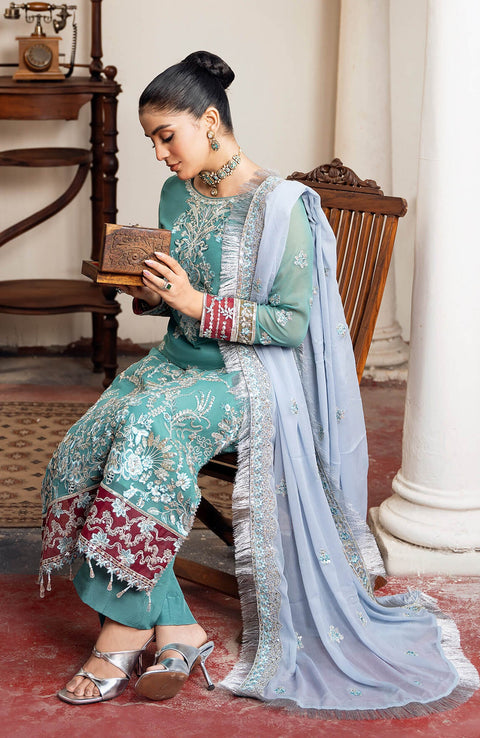 Imrozia - Sitarah'24 by Imrozia Embroidered Chiffon Suit Unstitched 3 Piece - Formal Collection - aubranz.com