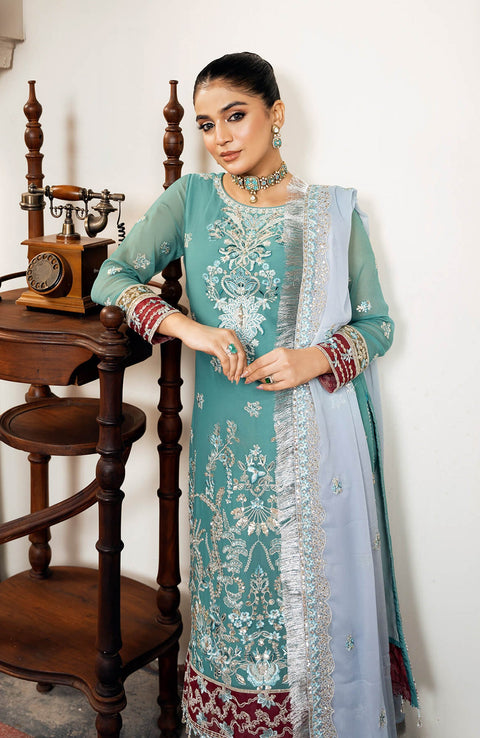Imrozia - Sitarah'24 by Imrozia Embroidered Chiffon Suit Unstitched 3 Piece - Formal Collection - aubranz.com