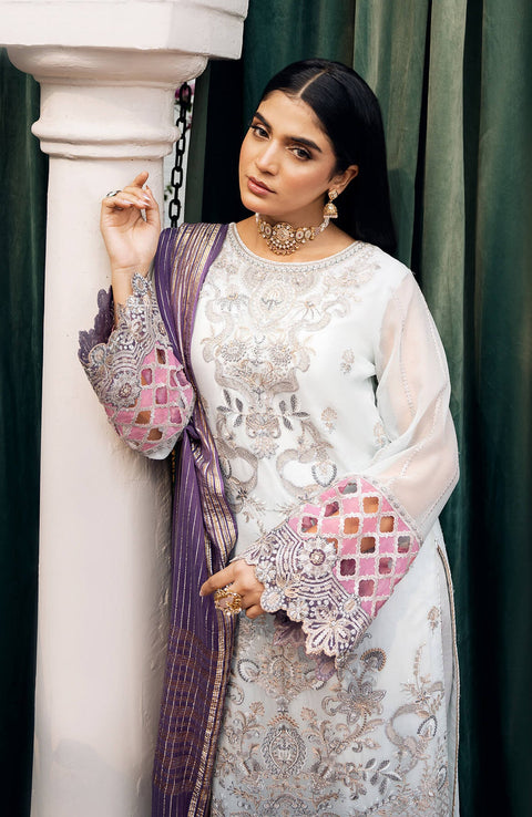 Imrozia - Sitarah'24 by Imrozia Embroidered Chiffon Suit Unstitched 3 Piece - Formal Collection - aubranz.com
