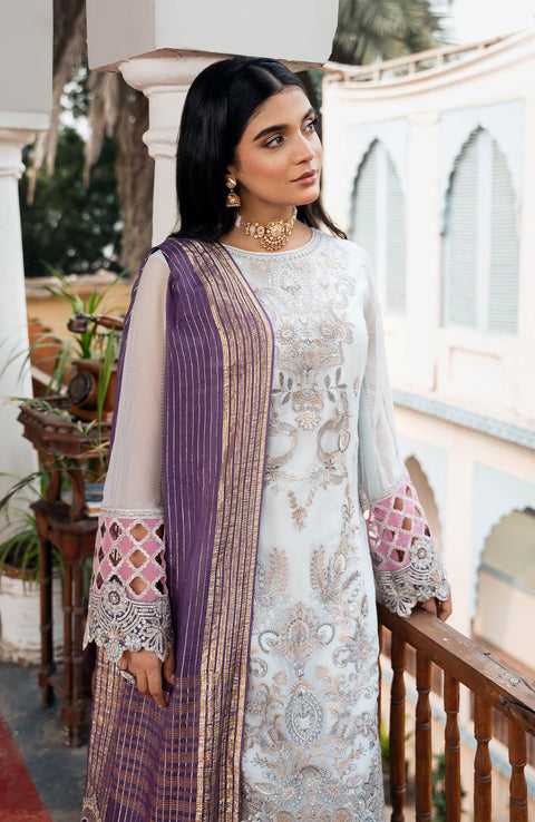 Imrozia - Sitarah'24 by Imrozia Embroidered Chiffon Suit Unstitched 3 Piece - Formal Collection - aubranz.com