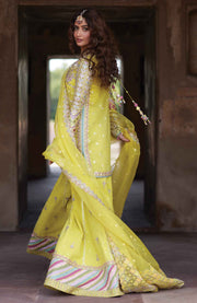 Qalamkar - Qalamkar shadmani raw silk'24 embroidered suits unstitched 3 piece - festive collection - aubranz.com
