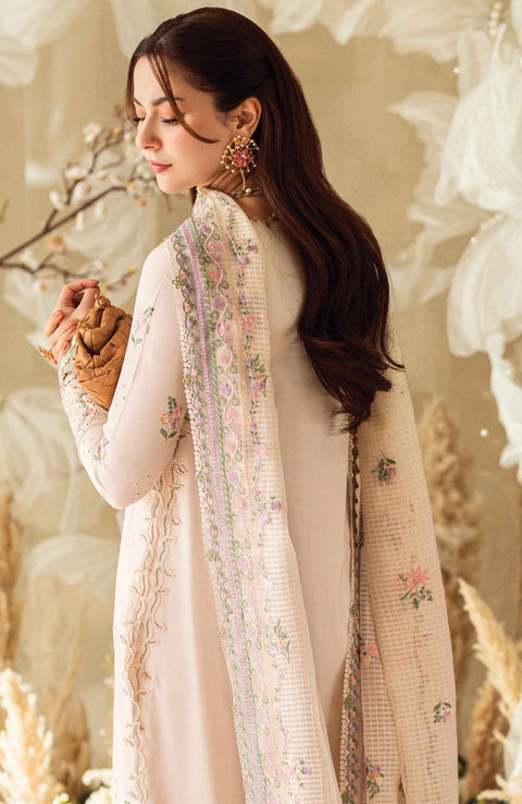Qalamkar - Qalamkar Sahil Luxury Lawn'25 Embroidered Suit Unstitched 3 Piece - Summer Collection - aubranz.com