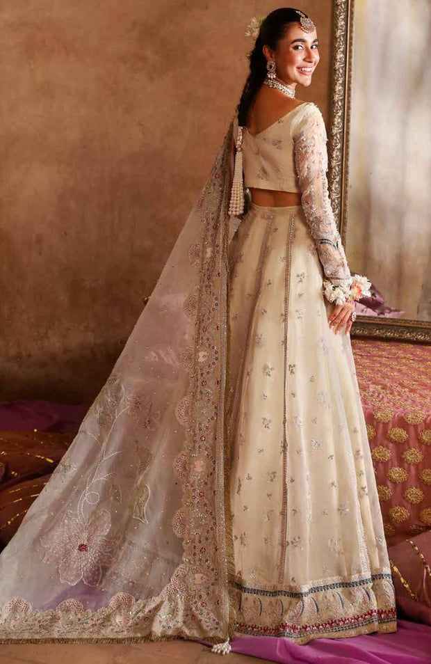 Nureh - Jhoomro By Nureh Embroidered Organza Suit Unstitched 3 Piece - aubranz.com