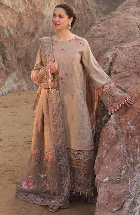 Imrozia - Hania Luxury Lawn'25 By Imrozia Embroidered Suit Unstitched 3 Piece - Summer Collection - aubranz.com