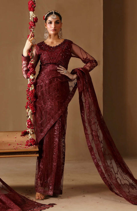 Alizehbybilal - REENA FORMALS'24 BY ALIZEH HANDCRAFTED SUITS UNSTITCHED 3 PIECE - WEDDING COLLECTION - aubranz.com