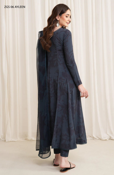 Zarif - Prints by Zarif Georgette Silk'24 Unstitched 3 Piece - WINTER COLLECTION - aubranz.com