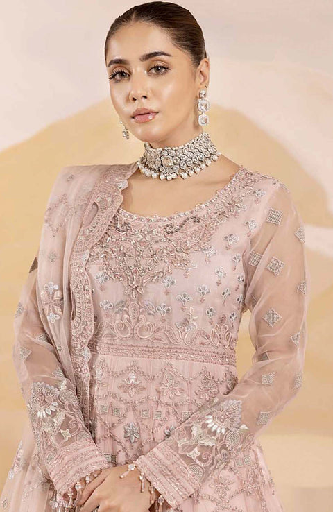 Lavish - Pareesa Chiffon Collection'24 By Lavish Embroidered Suit Unstithced 3 Piece - aubranz.com